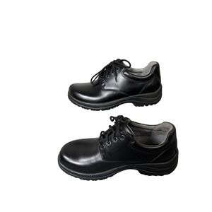 Dansko Shoes Mens Size 8 Black Leather Lace Up Slip Resistant Work Oxford Casual